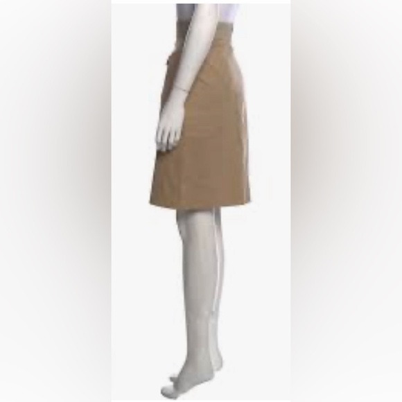 NWOT Akris Punto Aline Faux Leather Accented Skirt - Picture 2 of 13